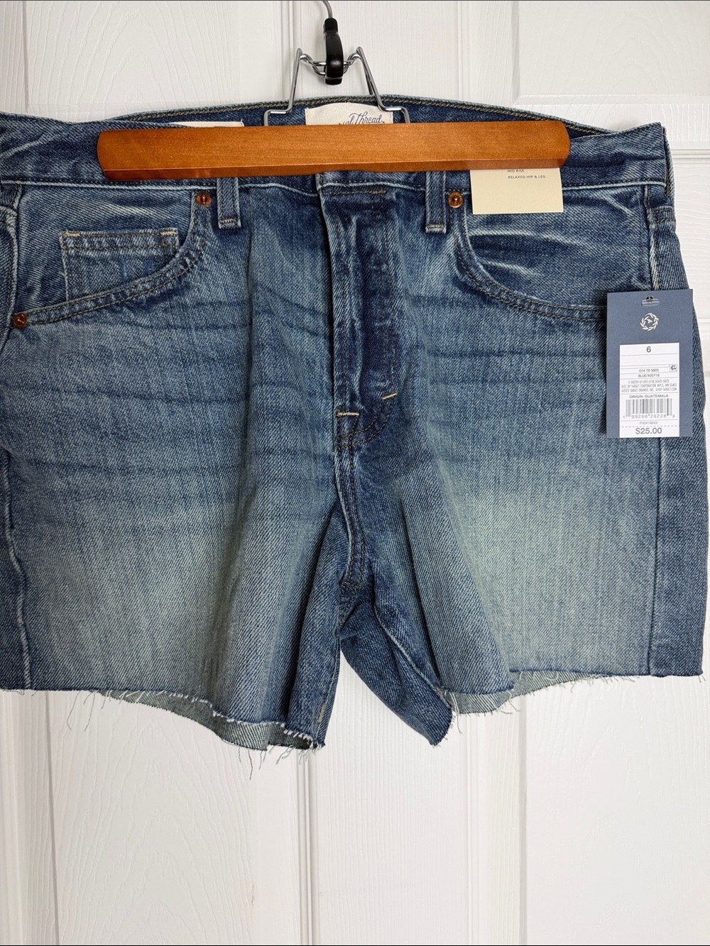 Classic Light Wash Denim Cutoff Shorts